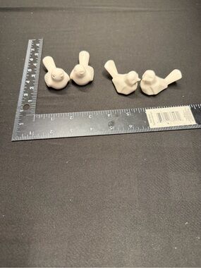 Ceramic Bird Figurines Set in Cream - Decorative Small Pet Accent
